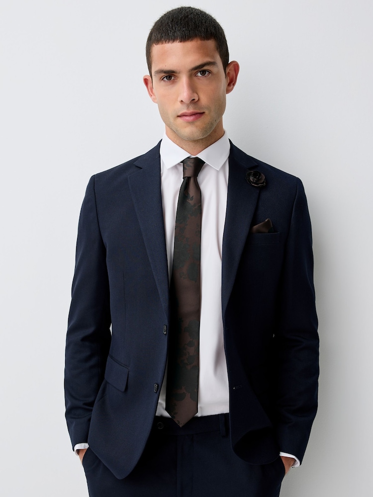 Burgundy Red Tie and Pocket Square Set - Image 1 of 4