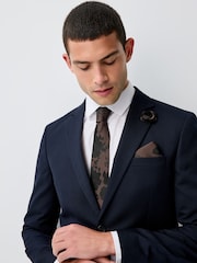 Burgundy Red Tie and Pocket Square Set - Image 2 of 4