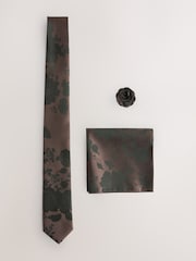 Burgundy Red Tie and Pocket Square Set - Image 4 of 4