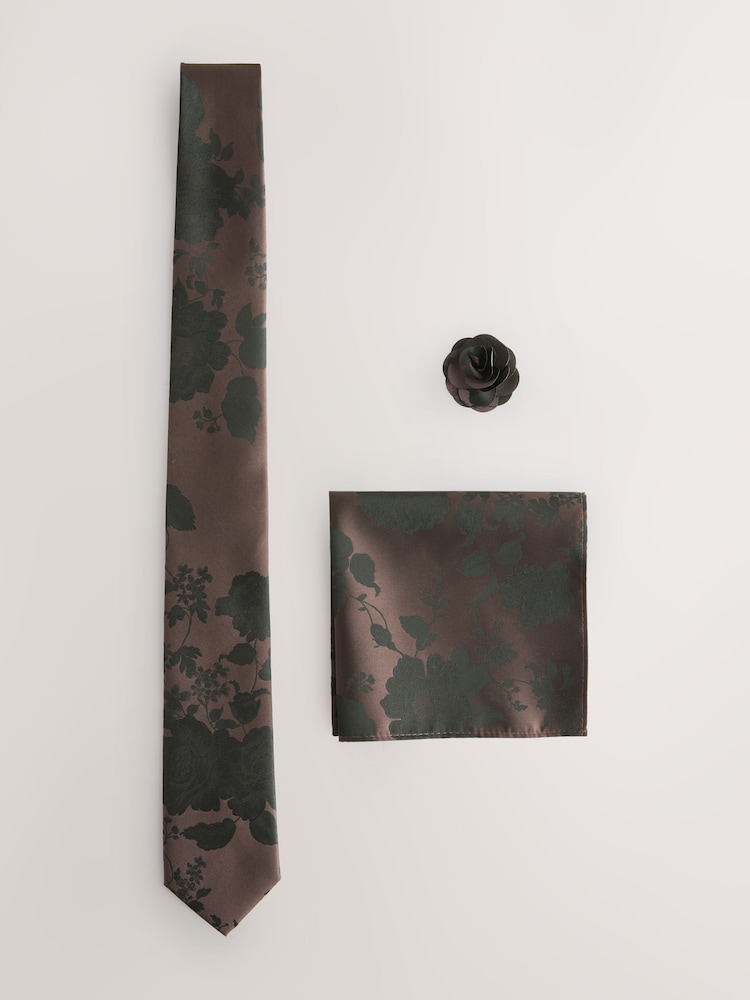 Burgundy Red Tie and Pocket Square Set - Image 4 of 4