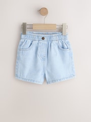 Mid Blue & Dark Blue Denim - پل آن شارٹس 2 پیک (3ماہ-10سال) - تصویر 5 از 9