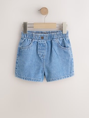 Mid Blue & Dark Blue Denim - پل آن شارٹس 2 پیک (3ماہ-10سال) - تصویر 6 از 9