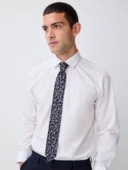 Navy Pattern Tie - Image 2 of 6