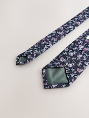Navy Pattern Tie - Image 6 of 6