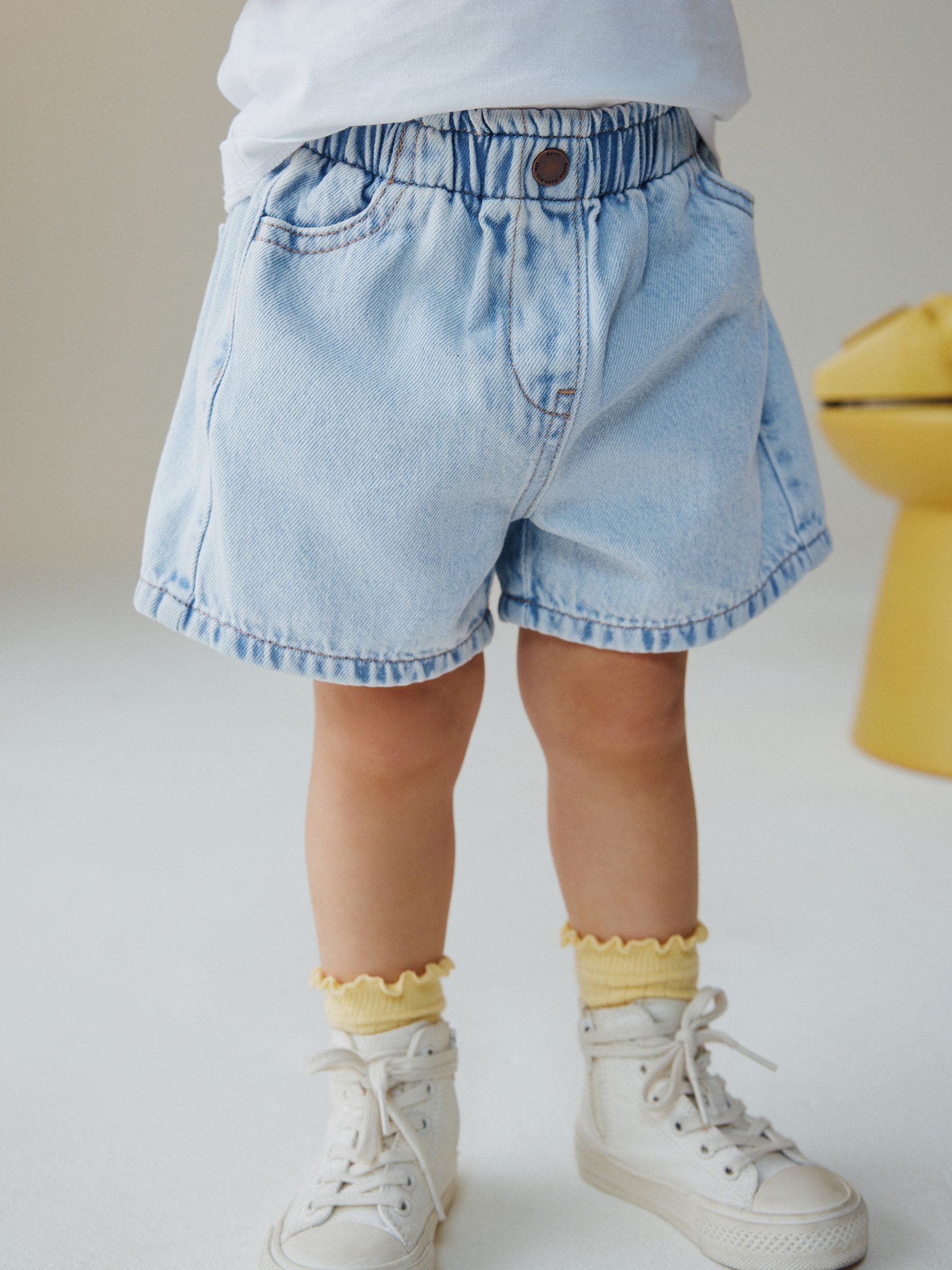 Buy Light Blue Pull On Denim Shorts (3mths-10yrs) from Next USA