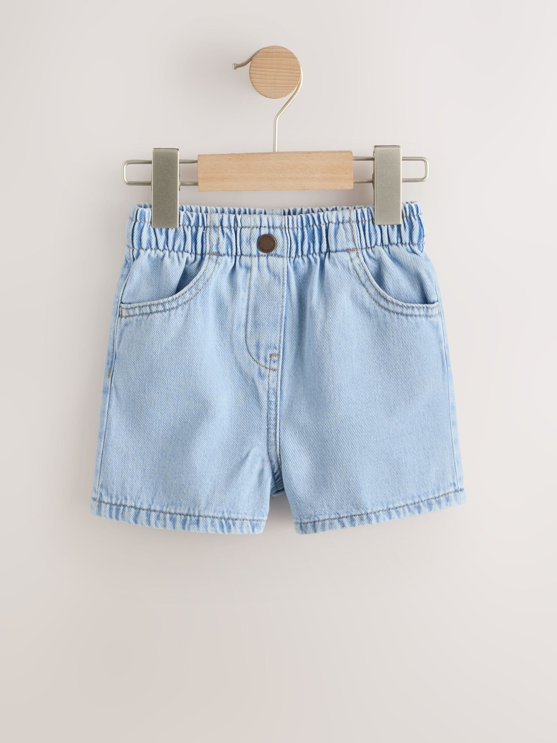 Buy Light Blue Pull On Denim Shorts (3mths-10yrs) from Next USA