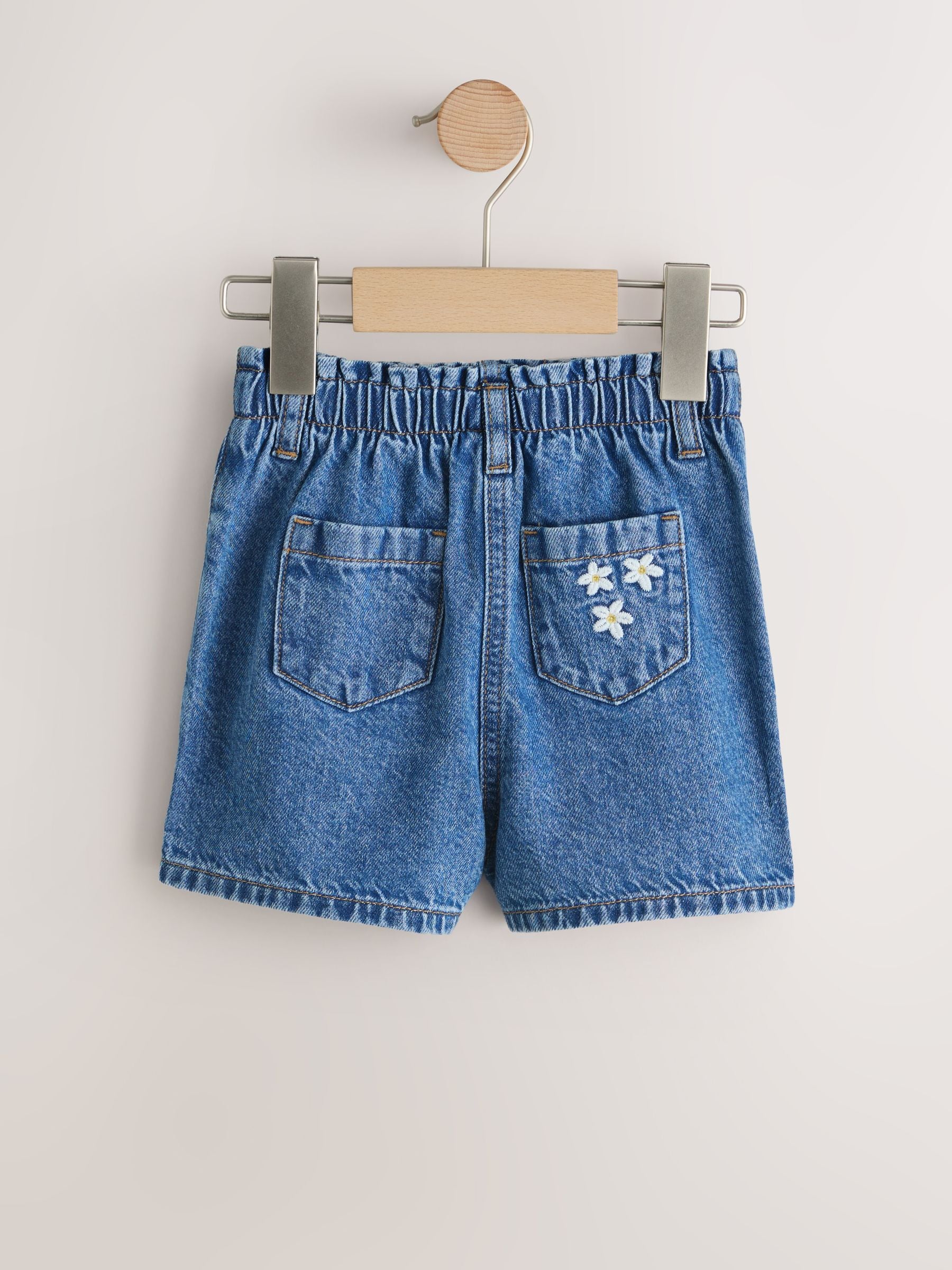 Buy Mid Blue Denim Fruit Character Pull On Denim Shorts (3mths