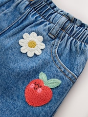 Mid Blue Denim Fruit Character Pullon Shorts (3mths-7yrs) - Image 3 of 4