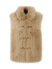 Urban Code Brown Reversible Furry Gilet - Image 1 of 4