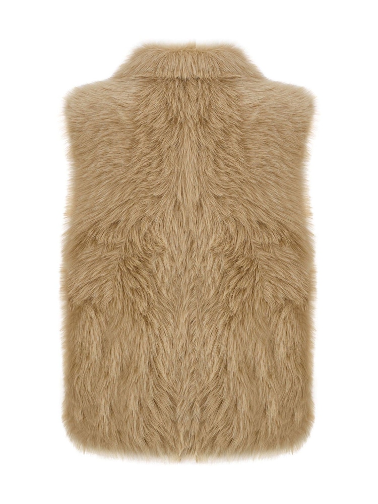 Urban Code Brown Reversible Furry Gilet - Image 2 of 4 Urban Code Brown Reversible Furry Gilet - Image 2 of 4