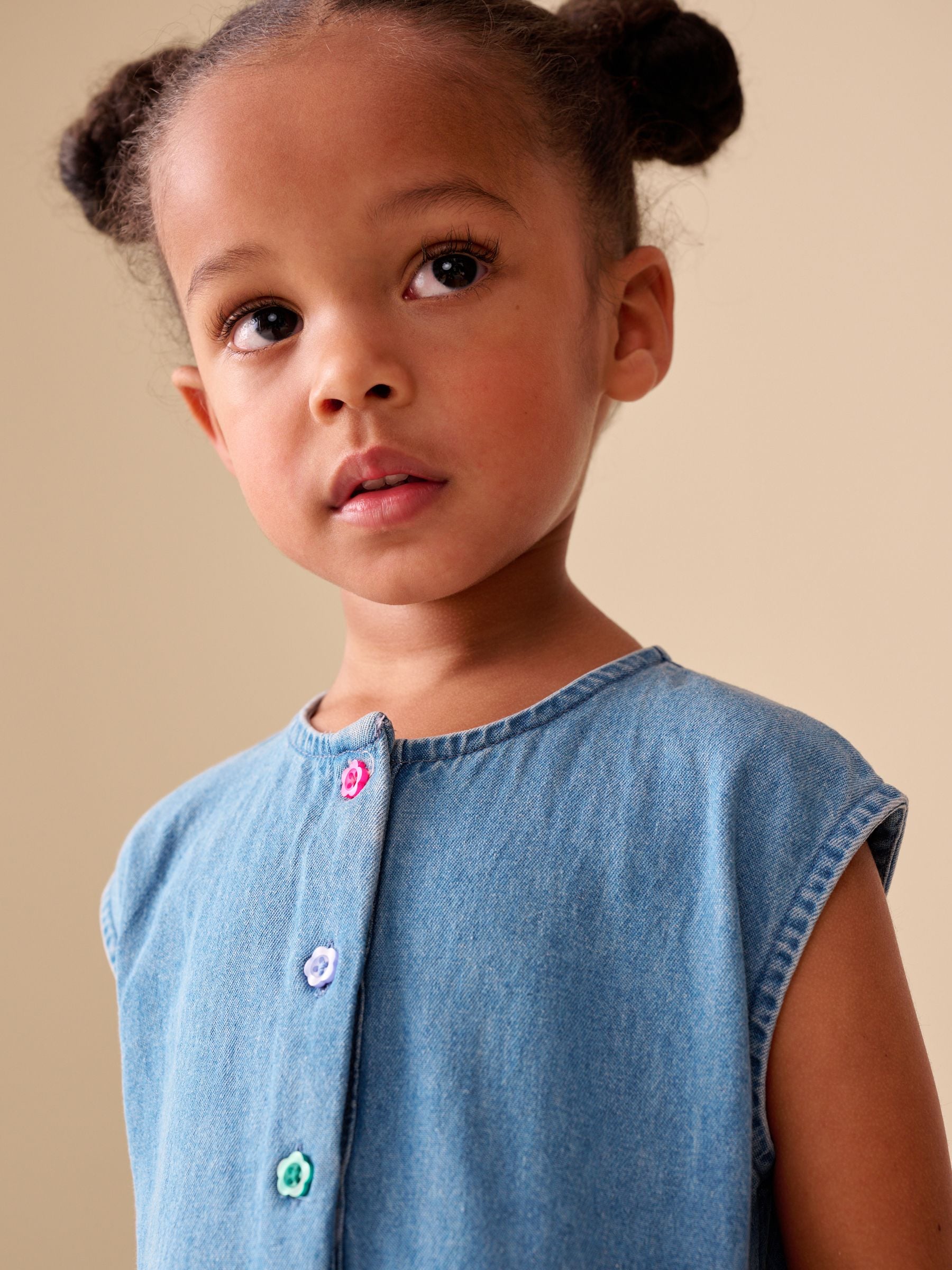 Buy Blue Denim - Sleeveless Playsuit (3mths-7yrs) from Next Japan