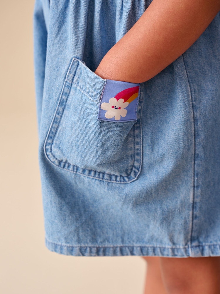 Blue Denim Sleeveless Playsuit (3mths-7yrs) - Image 5 of 5