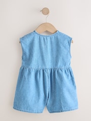 Blue Denim Sleeveless Playsuit (3mths-7yrs) - Image 7 of 9