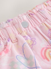 Pink Graffiti Print - Pullon Shorts (3mths-7yrs) - Imaginea 8 din 8