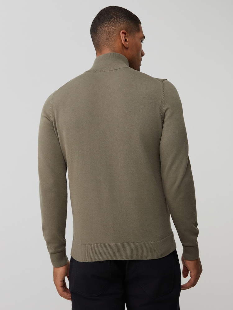 HUGO Knitted Logo 1/4 Zip Jumper - صورة 2 من 4