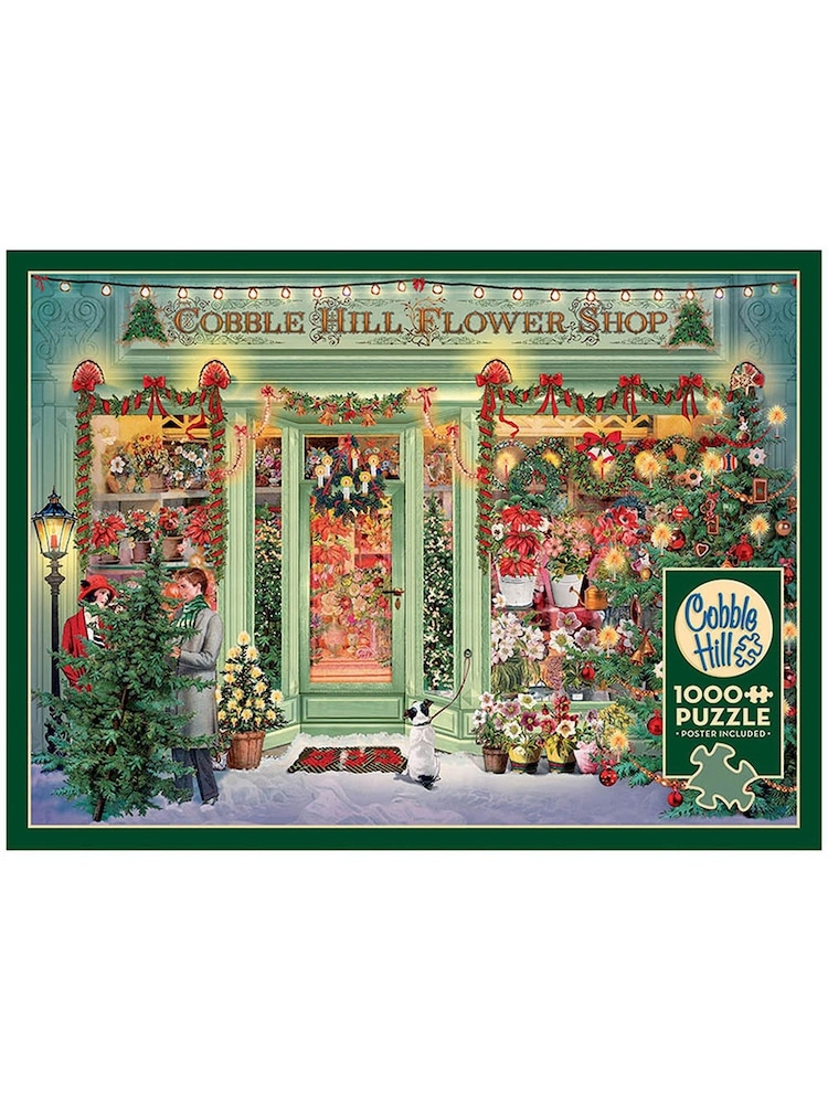 Cheatwell Games 1000 Piece Puzzle Christmas Flower Shop - Image 1 of 3 Cheatwell Games 1000 Piece Puzzle Christmas Flower Shop - Image 1 of 3