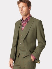 Brook Taverner Green Wool Check Suit Jacket - Image 1 of 4