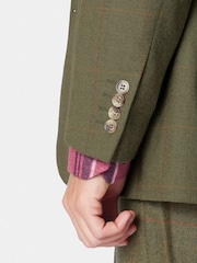 Brook Taverner Green Wool Check Suit Jacket - Image 4 of 4