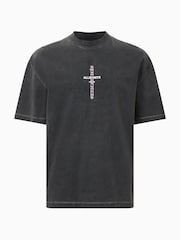 AllSaints Black Knox Short Sleeve Crew 100% Organic Cotton T-Shirt - Image 7 of 7