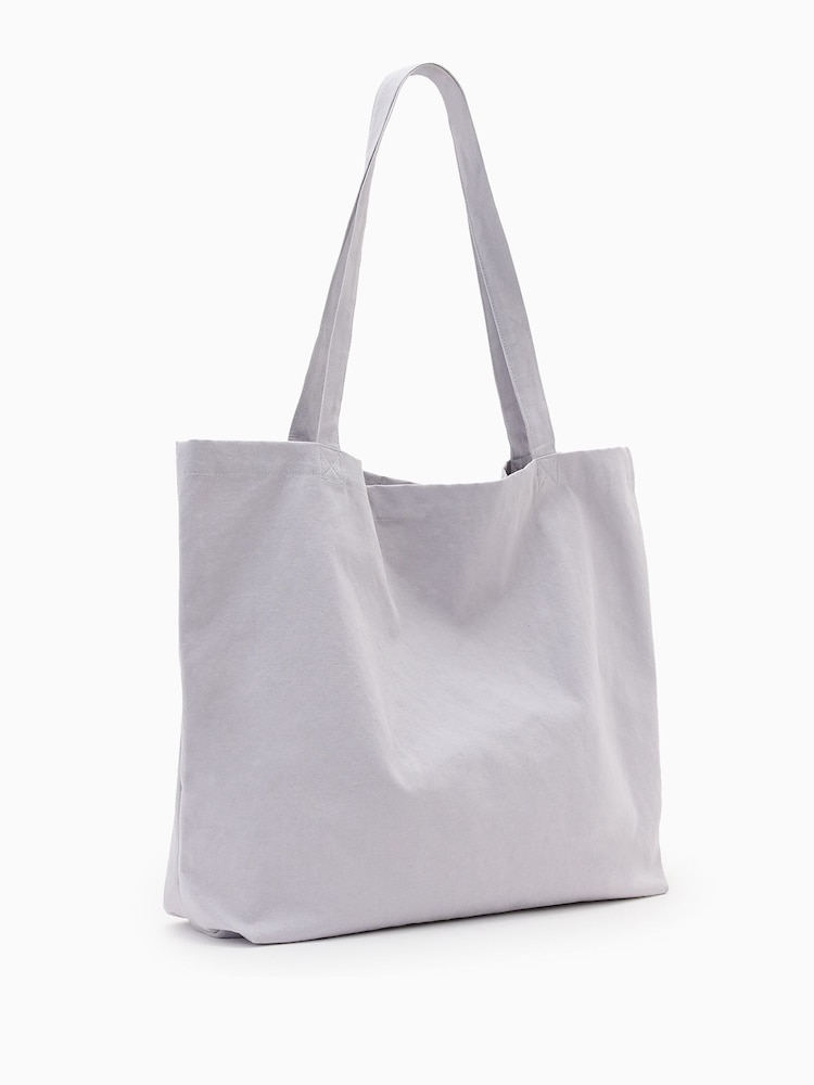 AllSaints Grey Redact Tote Bag - Image 7 of 7