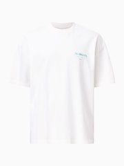 AllSaints Blue Light Underground Black/Blue Oversized Cotton Crew Neck T-Shirt - Image 7 of 7