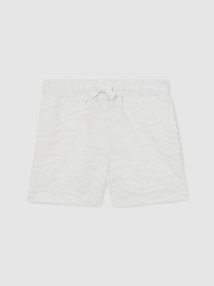 Reiss White Marko 3-9 yrs SmileyWorld | Reiss Wave Texture Shorts - Image 2 of 4