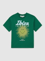 Reiss Bright Green Bruno 13-14 yrs SmileyWorld | Reiss Sun Motif T-Shirt - Image 1 of 4