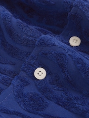 Reiss Bright Blue Emil 3-9 yrs SmileyWorld Wave Texture Shirt - Image 4 of 4