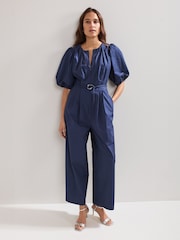 Phase Eight Blue Joni Belted Jumpsuit - Image 1 of 7