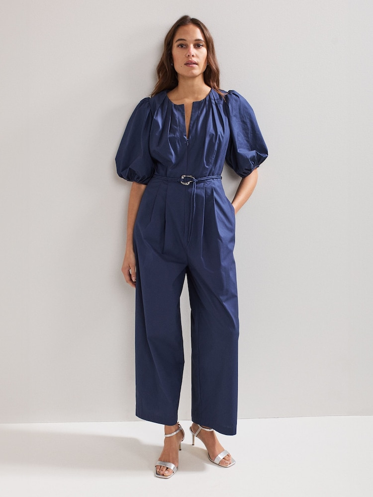 Phase Eight Blue Joni Belted Jumpsuit - Image 1 of 7