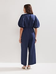 Phase Eight Blue Joni Belted Jumpsuit - Image 2 of 7