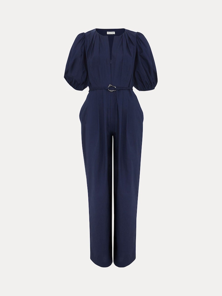 Phase Eight Blue Joni Belted Jumpsuit - Image 7 of 7