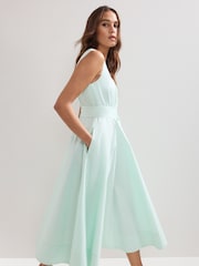 Phase Eight Green Melinda Midi Dress - Image 6 of 7