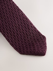 Burgundy Signature Italian Silk Textured Tie - Image 2 of 3