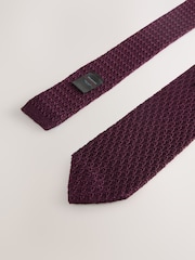 Burgundy Signature Italian Silk Textured Tie - Image 3 of 3