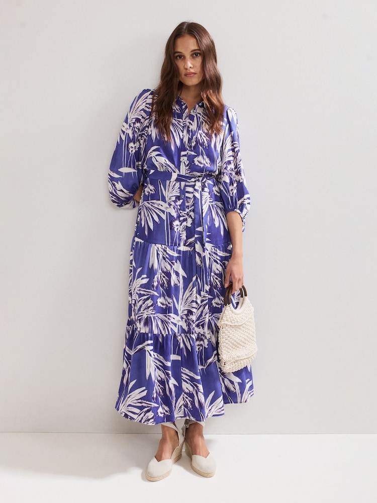 Phase Eight Blue Coralie Shirt Dress - Image 1 of 7