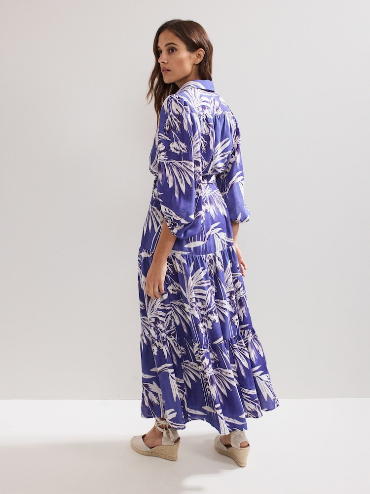 Phase Eight Blue Coralie Shirt Dress - Image 2 of 7 Phase Eight Blue Coralie Shirt Dress - Image 2 of 7