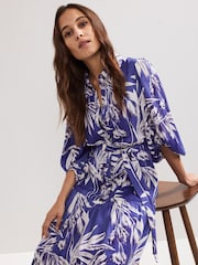 Phase Eight Blue Coralie Shirt Dress - Image 5 of 7