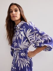 Phase Eight Blue Coralie Shirt Dress - Image 6 of 7