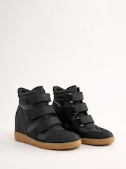Friends Like These Faux Leather Velcro Wedge Casual Trainers - Imagen 1 de 5