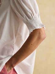 Joules White Short Sleeved Melanie Blouse - Image 7 of 8