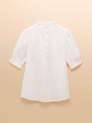Joules White Short Sleeved Melanie Blouse - Image 8 of 8