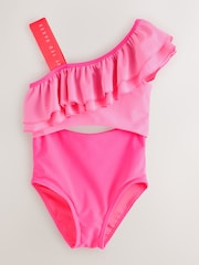 Baker by Ted Baker Pink Frill Swimsuit - Image 1 of 5