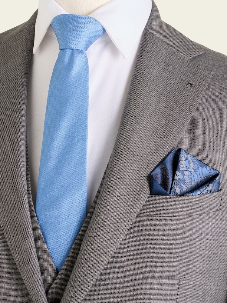 Blue Tie, Pocket Square and Cufflink Gift Box - Image 4 of 4 Blue Tie, Pocket Square and Cufflink Gift Box - Image 4 of 4