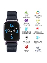 Tikkers Blue Smart Series 13 Riptape Strap Smart Watch - Image 4 of 6