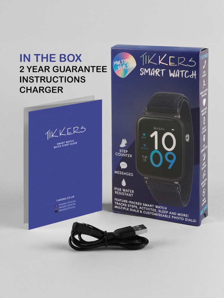 Tikkers Blue Smart Series 13 Riptape Strap Smart Watch - Image 6 of 6