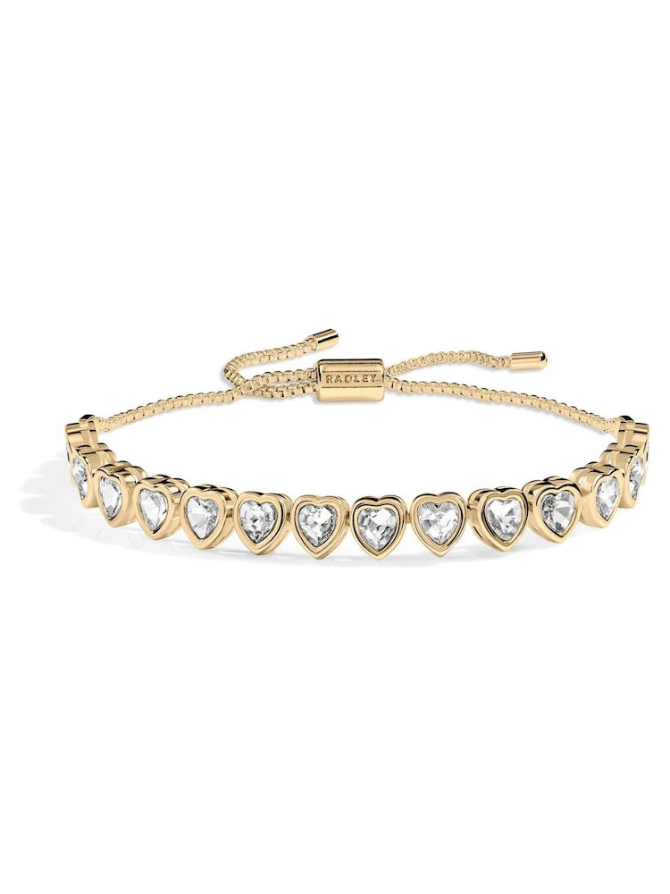 Radley 18ct Pale Gold Tone Heart Stone Set Bracelet - Image 2 of 5