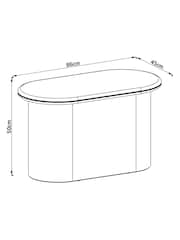 Natural N. Premium Aviano Oak Veneer Marble Sofa Side Table - Image 3 of 8