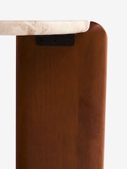 Natural Round Marble Effect Set of 2 Nest of Tables - Image 6 of 6