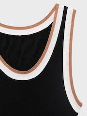Mango Black Wide Strap Knit Midi Dress - Image 5 of 5